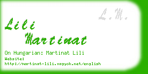 lili martinat business card
